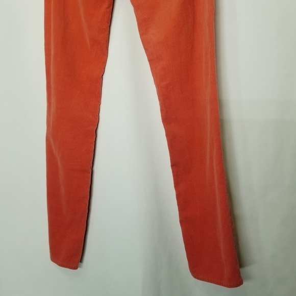 AG‎ Adriano Goldschmied Stevie Slim Straight Corduroy Cropped 26 R Burnt Orange - Picture 8 of 13
